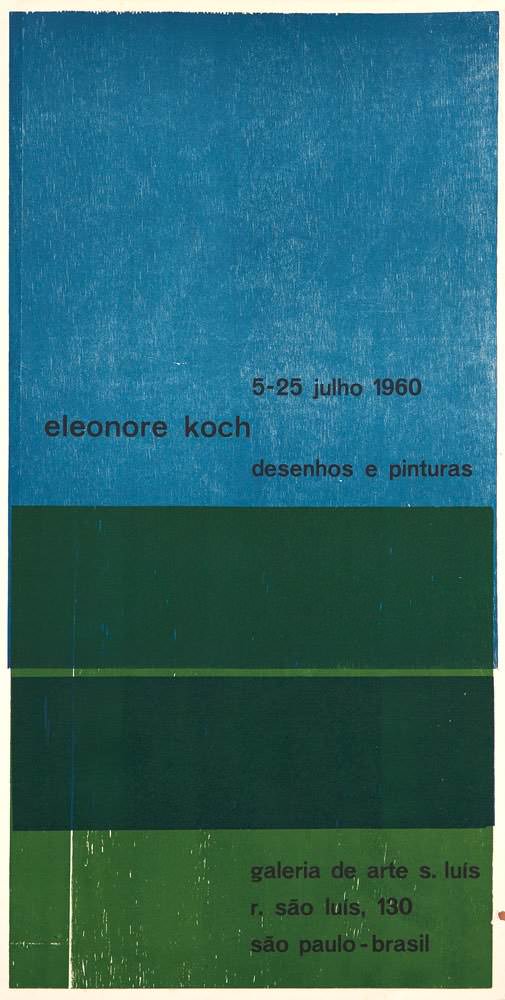 Eleonore Koch - Cartaz da Exposição na Galeria de Arte São Luís