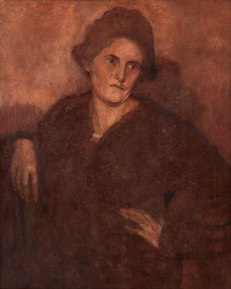 Eliseu Visconti - Minha Companheira - Retrato de Louise em Sépia