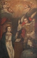 Escola Cusquenha - Anunciação do Arcanjo Gabriel à Virgem-Maria