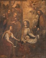 Escola Cusquenha - Nascimento de Cristo