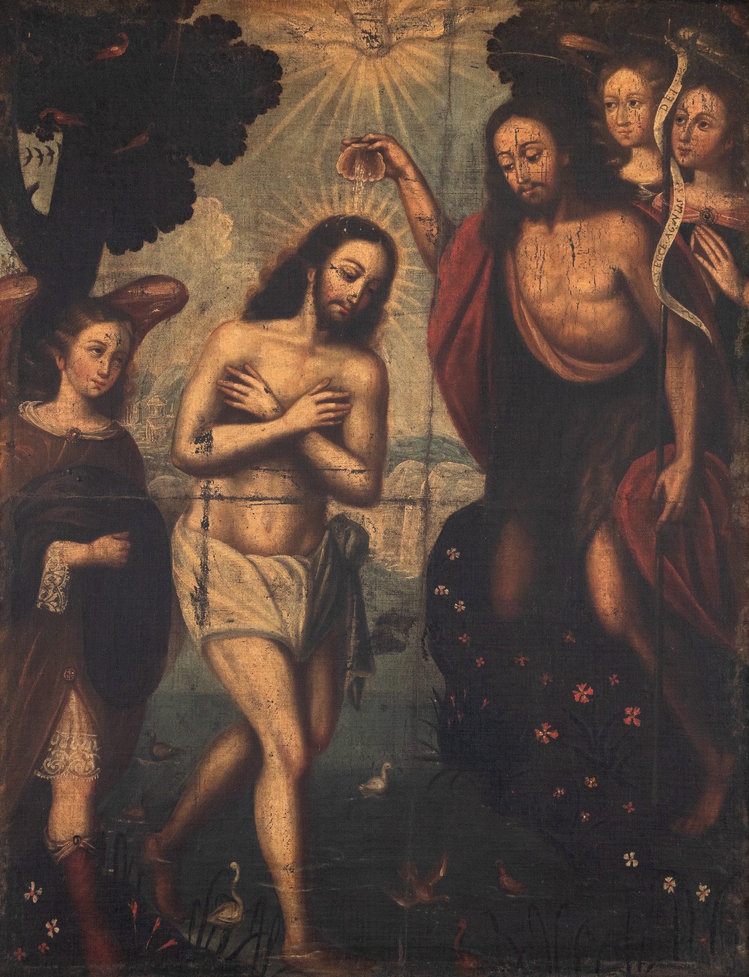 Escola Cusquenha - O Batismo de Jesus