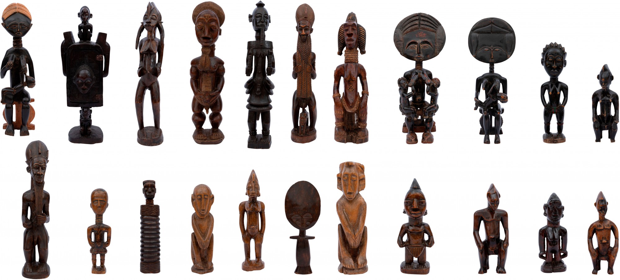 Esculturas Africanas - Conjunto de 20 Esculturas