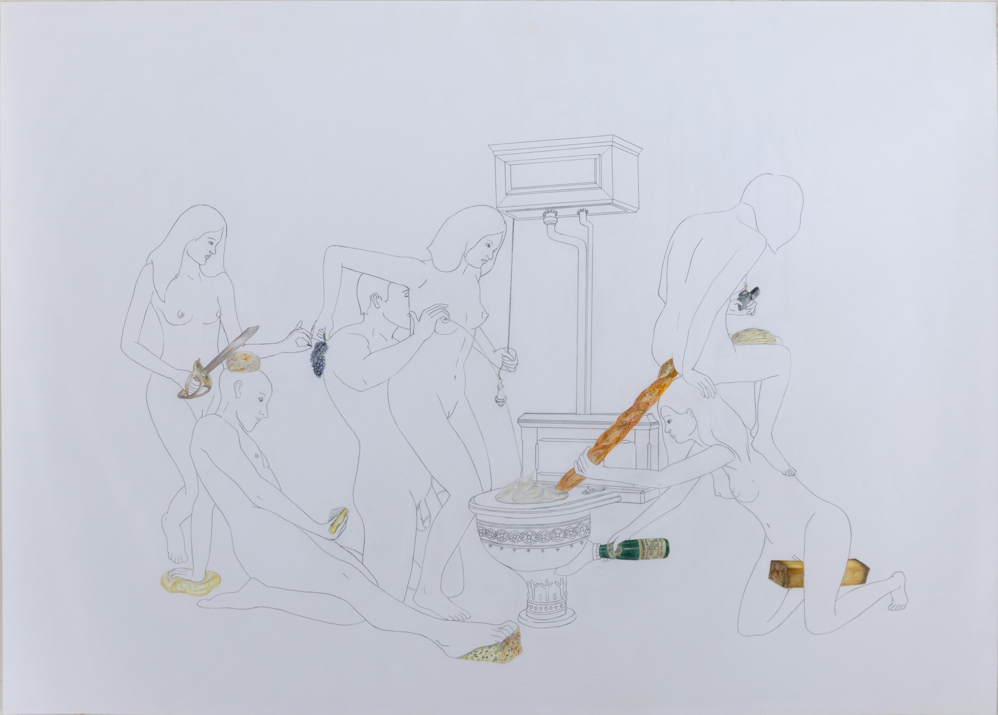 Fernanda Chieco - Le Banquet - Assiette Des Fromages - Cremets D‘anjou, Reblochon, Tome De Savoie, Beaufort, Le Crottin De Chavignol, Le Rocamadour, Roquefort Fondu