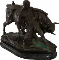 Firenze - Escultor Italiano - Homem e Touro