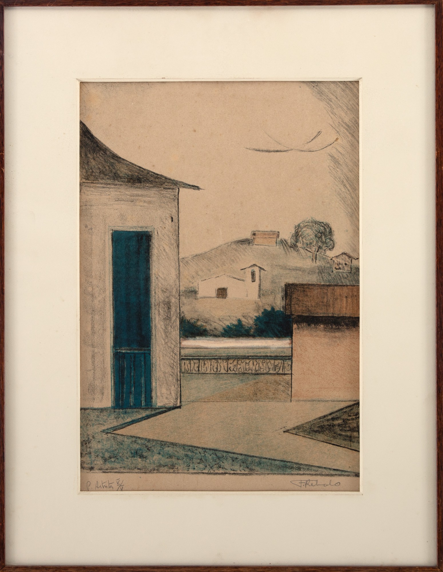 Francisco Rebolo - Paisagem com Casas