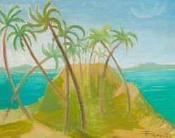 Francisco Rebolo - Paisagem com Coqueiros