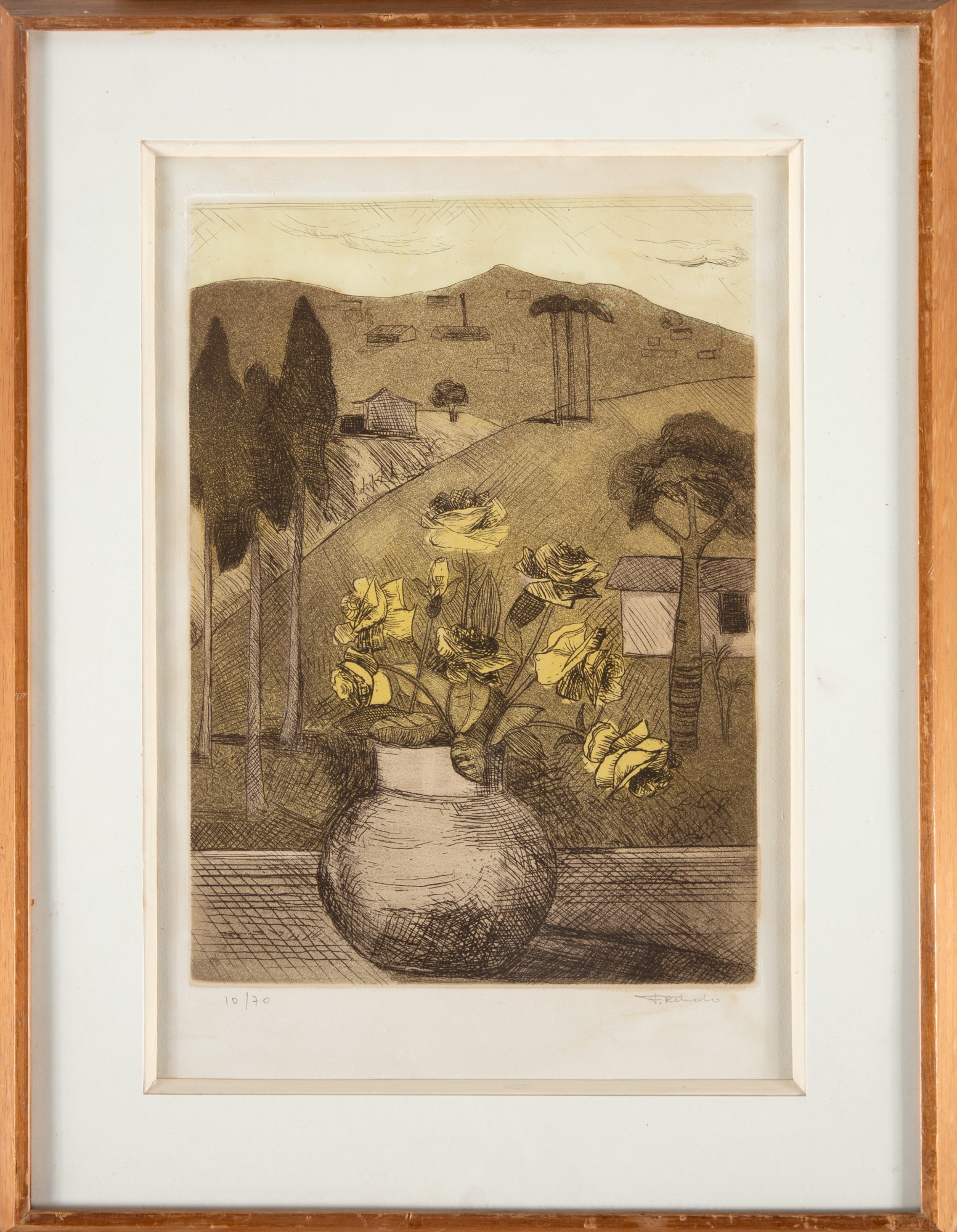 Francisco Rebolo - Paisagem Com Vaso De Flor