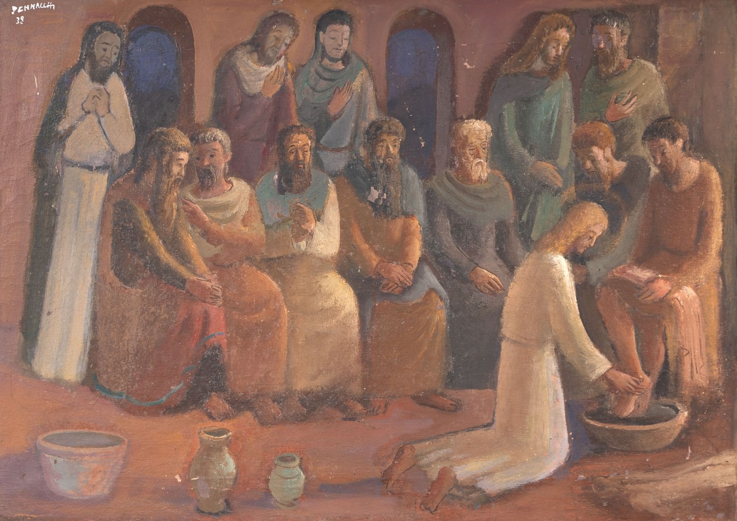 Fulvio Pennacchi - Apóstolos com Jesus Lava os Pés
