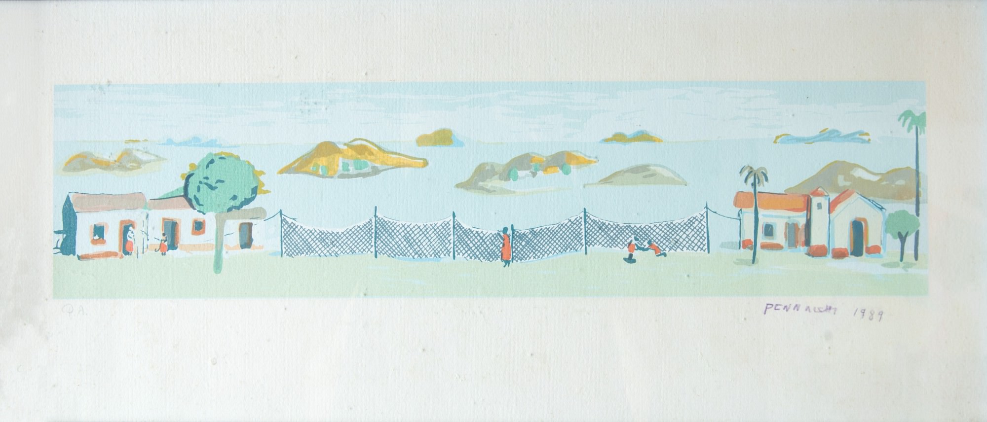 Fulvio Pennacchi - Marinha com Rede e Capela