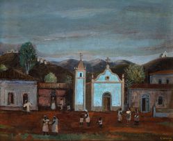 Fulvio Pennacchi - Vila com Igreja e Figuras