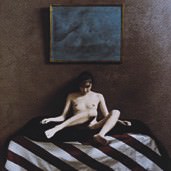 Fuyuki Hattori - Nude on Striped Cloth II