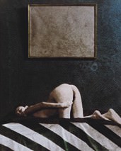 Fuyuki Hattori - Nude on Striped Cloth III
