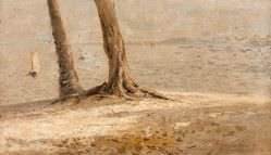 Giovanni Battista Castagneto - Duas Árvores com Paisagem ao Fundo