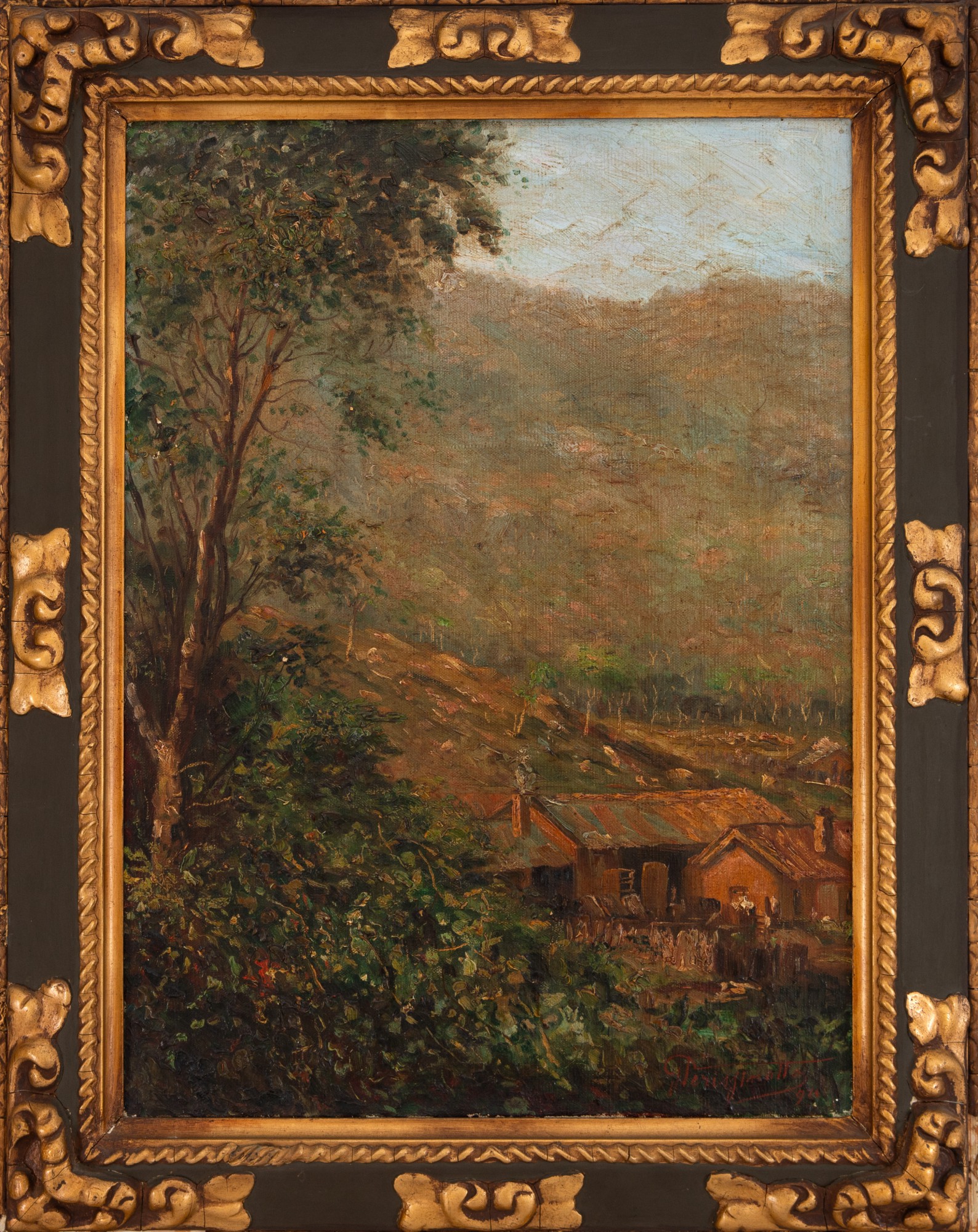 Giuseppe Perissinotto - Paisagem com Casario