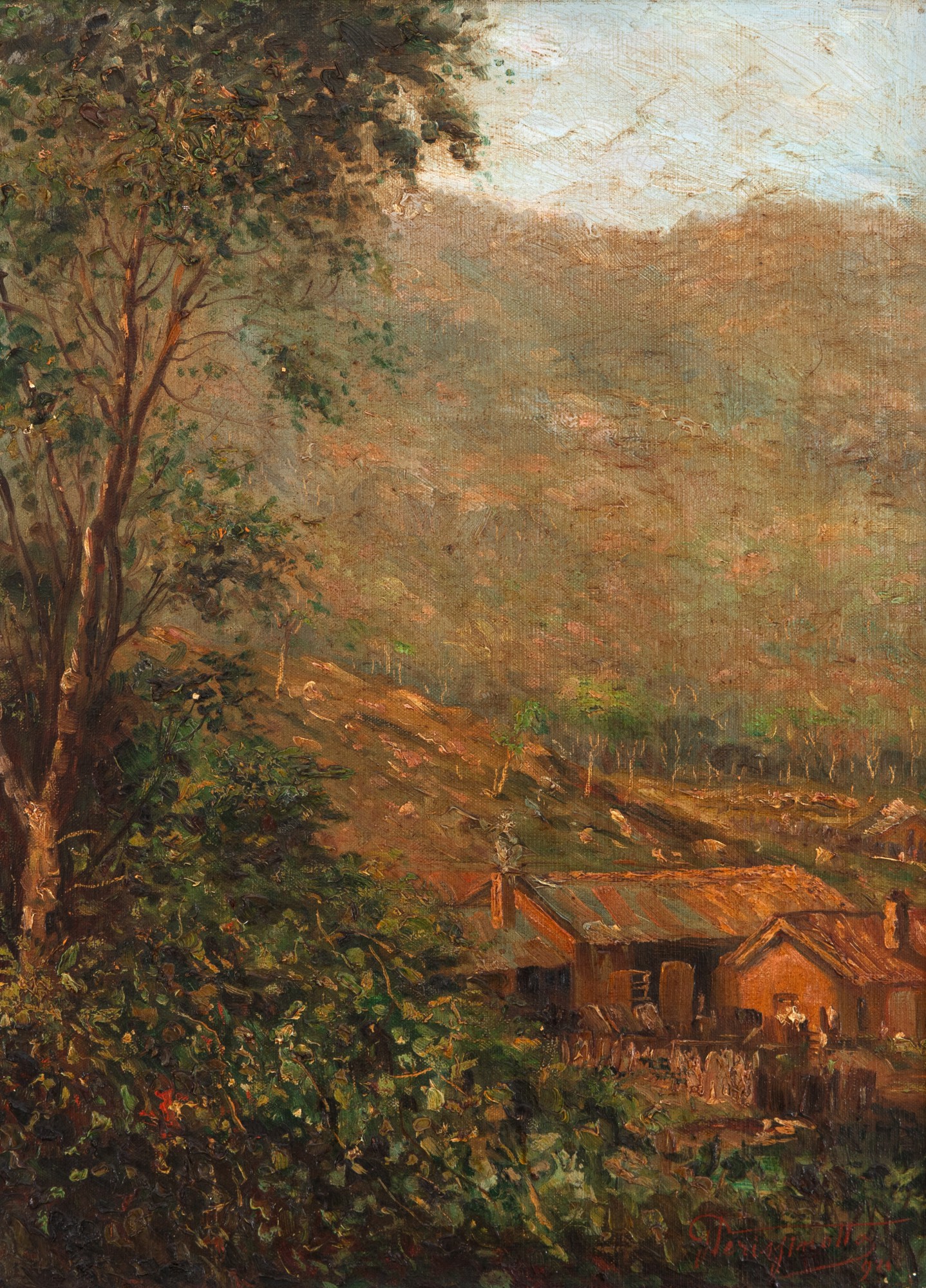 Giuseppe Perissinotto - Paisagem com Casario