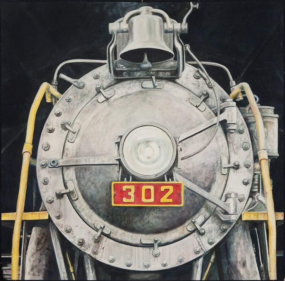 Glauco Pinto de Moraes - Frente da Locomotiva - Serie Mecâno-Iconográfico n°134