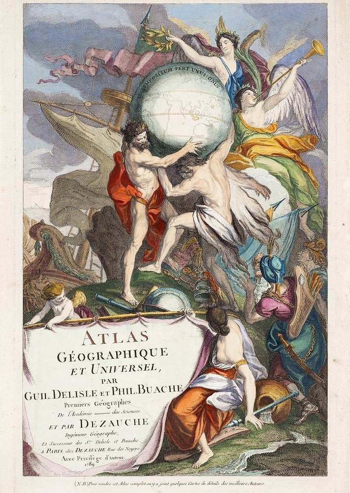Guillaume De L‘isle E Philippe Buache - ATLAS GÉOGRAPHIQUE ET UNIVERSEL