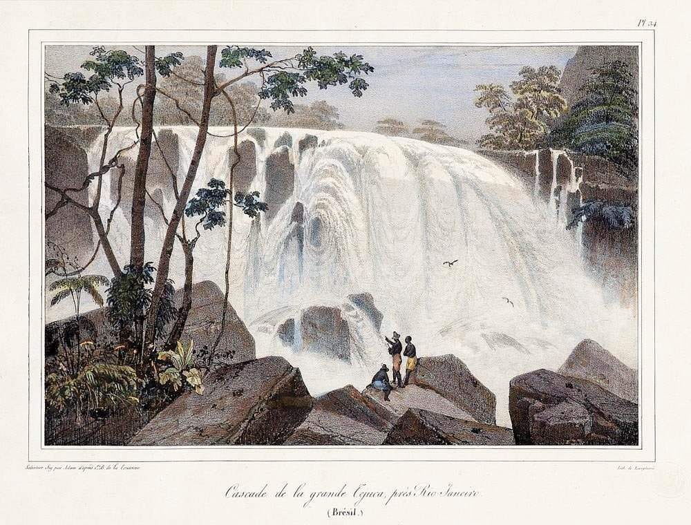 H. De Bougainville, E. B. De La Touanne - CASCATA DA GRANDE TIJUCA PERTO DE RIO DE JANEIRO