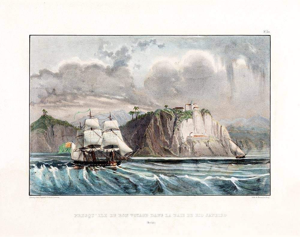 H. De Bougainville, E. B. De La Touanne - ILHA DE BOA VIAGEM NA BAÍA DO RIO DE JANEIRO