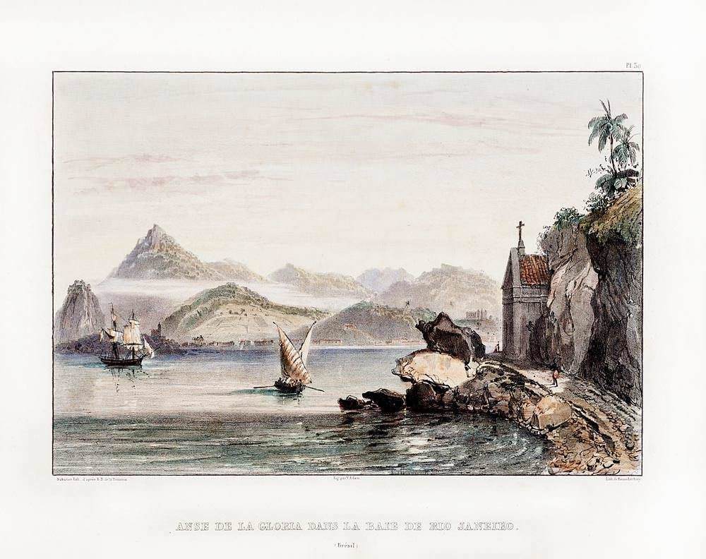 H. De Bougainville, E. B. De La Touanne - PRAIA DA GLÓRIA NA BAÍA DO RIO DE JANEIRO