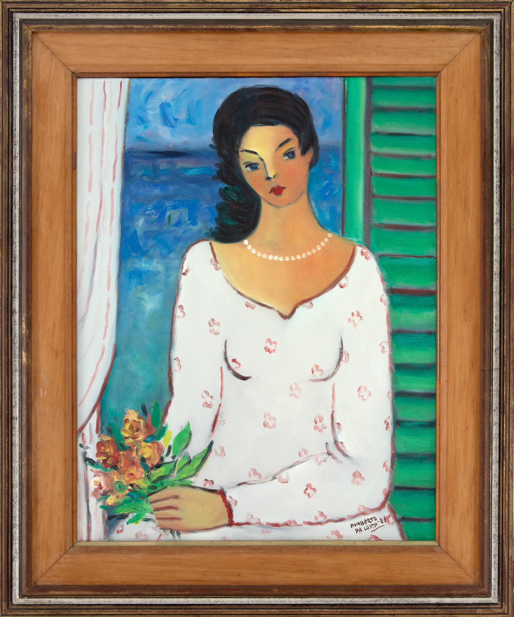 Humberto Da Costa - Moça Com Buquê de Rosas