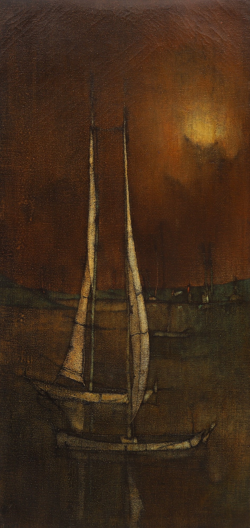 Inos Corradin - Marinha com Barcos