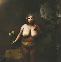 Jan Saudek - Obese Woman Holding a Can of Coca-Cola