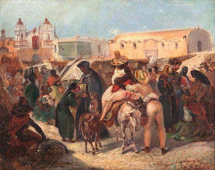 Johann Moritz Rugendas - El Mercado en Lima (Perú)