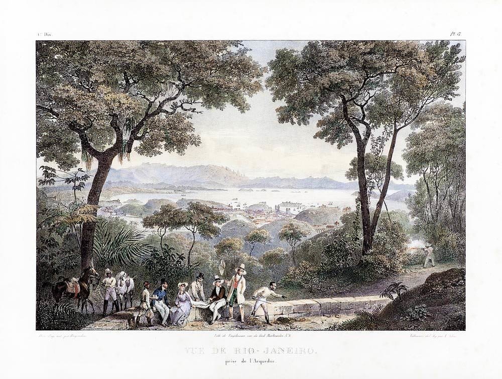 Johann Moritz Rugendas - VUE DE RIO DE JANEIRO PRISE DE L‘ACQUEDUC