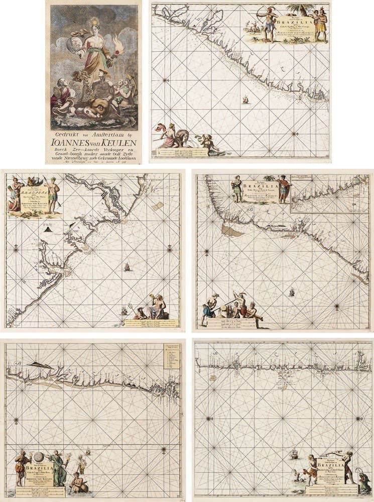 Johann Van Keulen - FRONTISPÍCIO DO ATLAS DE JOHANN VAN KEULEN DOS QUAIS PROVEM OS 5ITENS SUBSEQUENTES