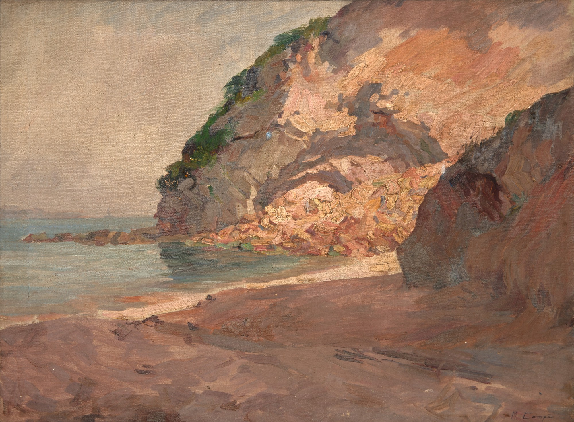 José Marques Campão - Marinha com Rochedo