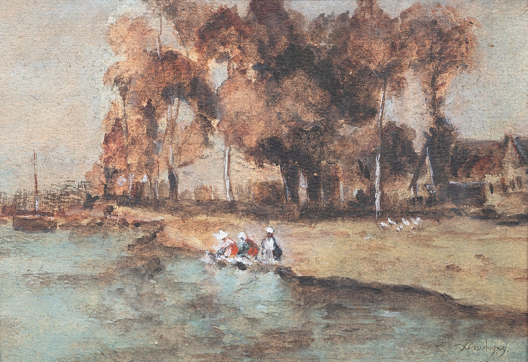 Karl Pierre Daubigny - Lavadeiras