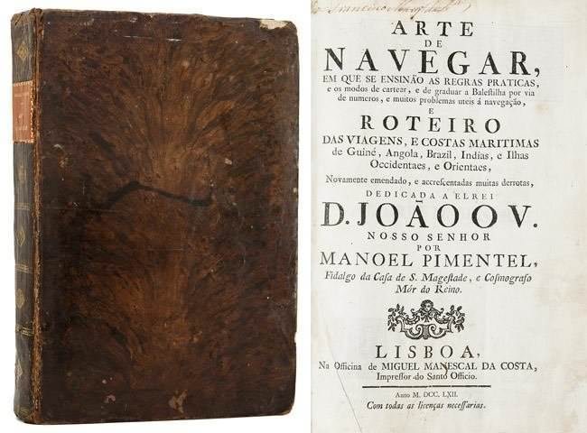 Livro - ARTE DE NAVEGAR EM QUE SE ENSINÃO AS REGRAS PRATICAS