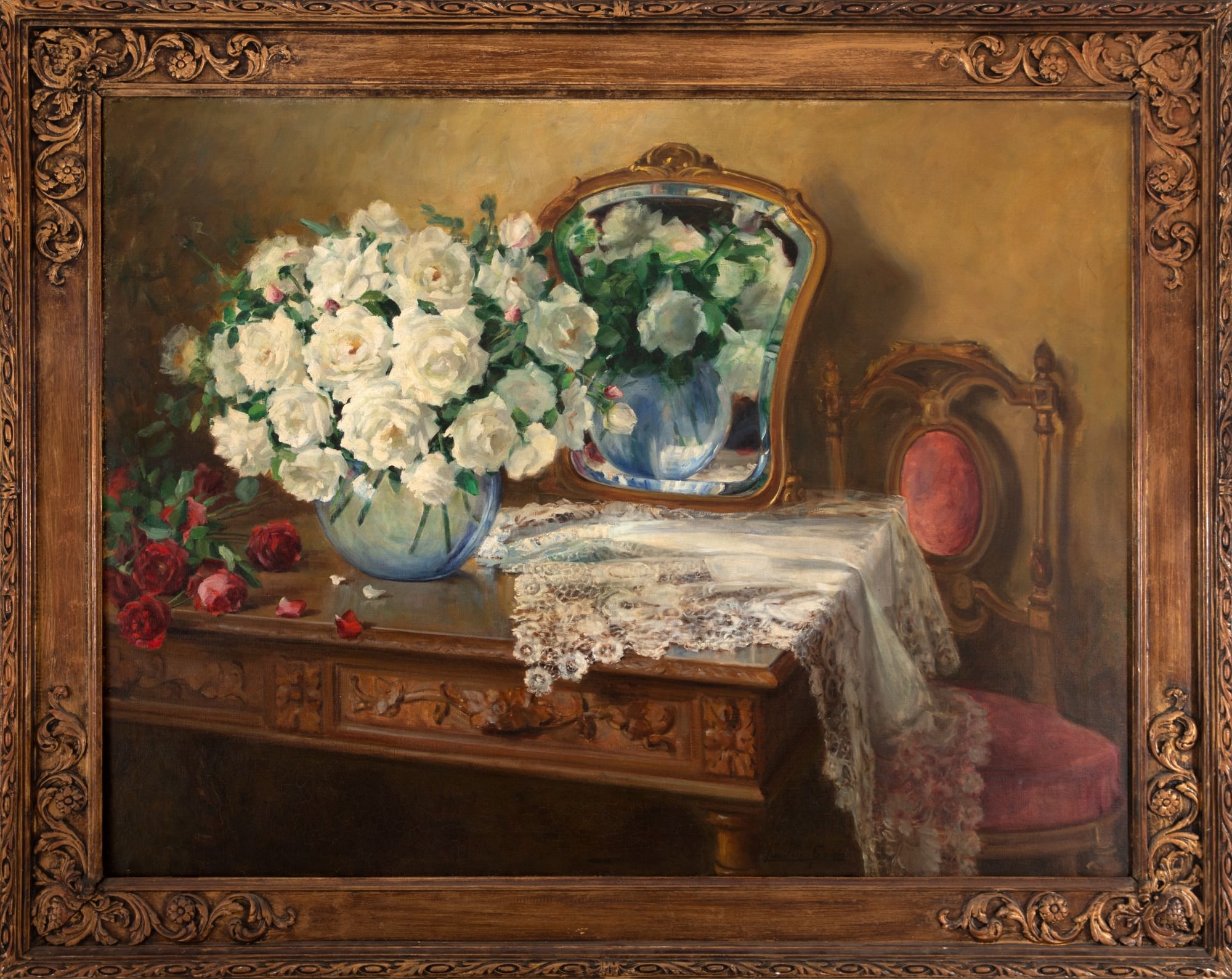 Lucilia Fraga - Penteadeira com Vaso de Flores