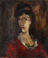 Mané Katz - Young Red Portrait