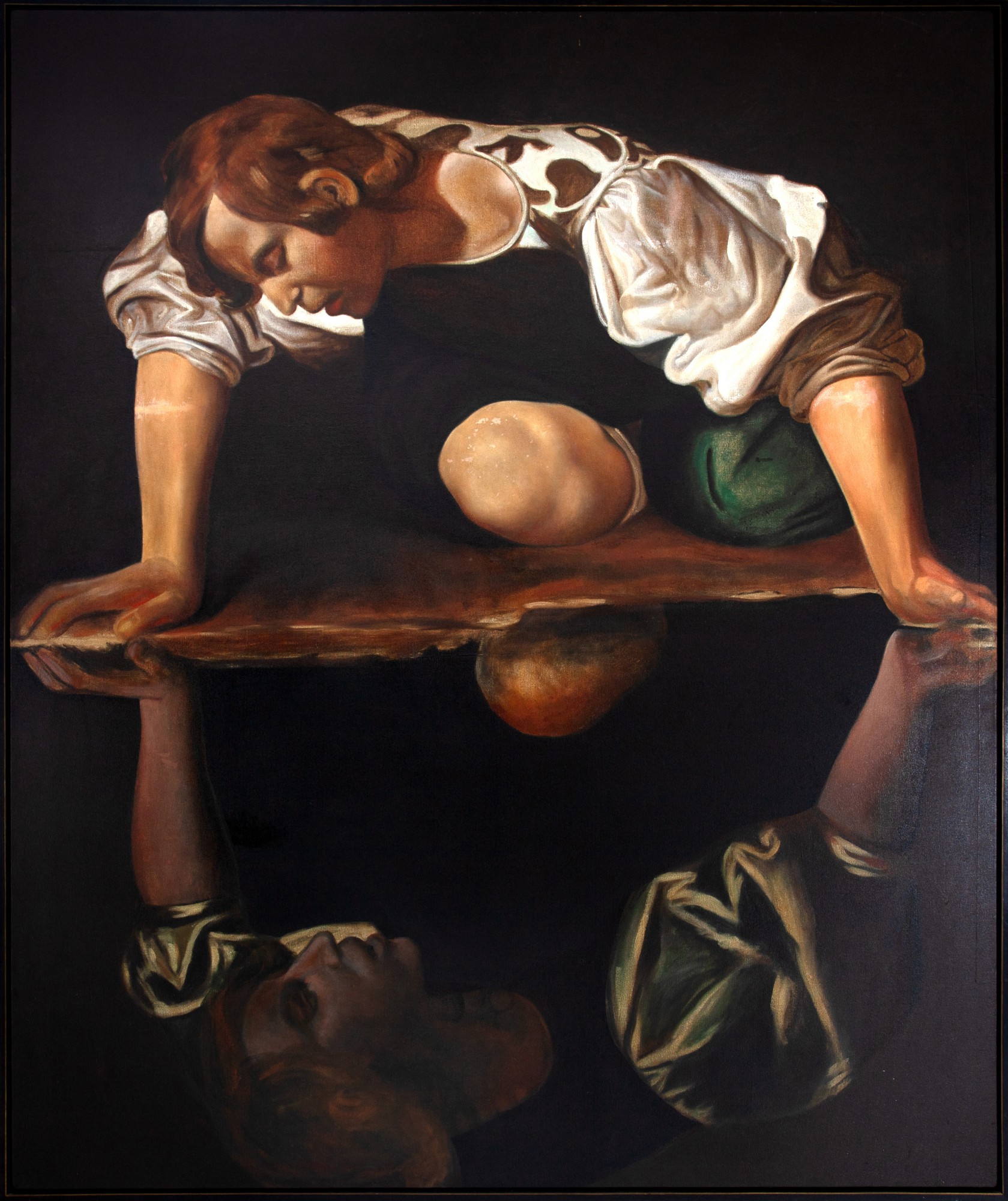 Mario Gruber - Releitura de Narciso de Caravaggio