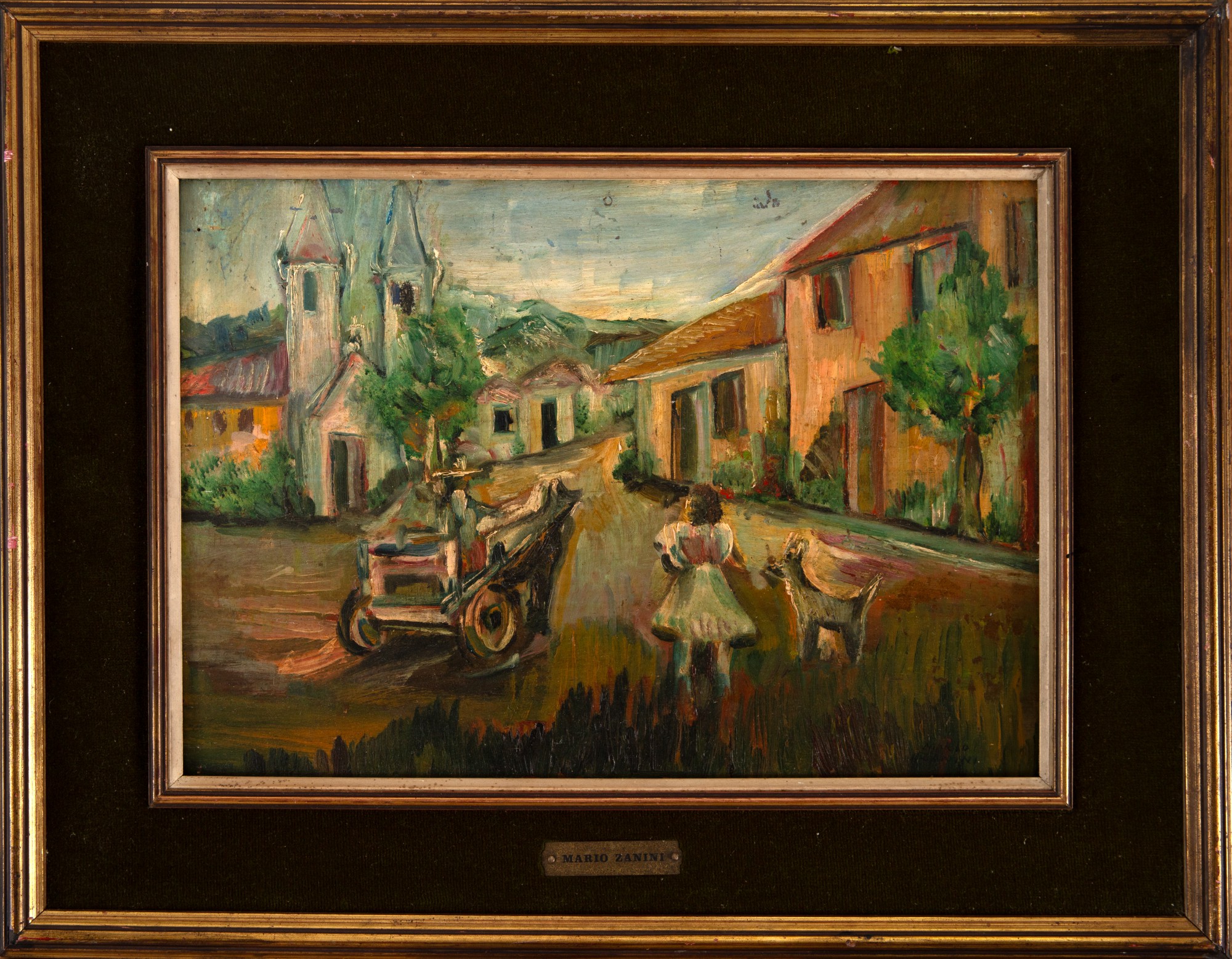 Mario Zanini - Paisagem Com Igrejas e Figuras