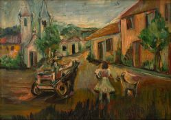 Mario Zanini - Paisagem Com Igrejas e Figuras