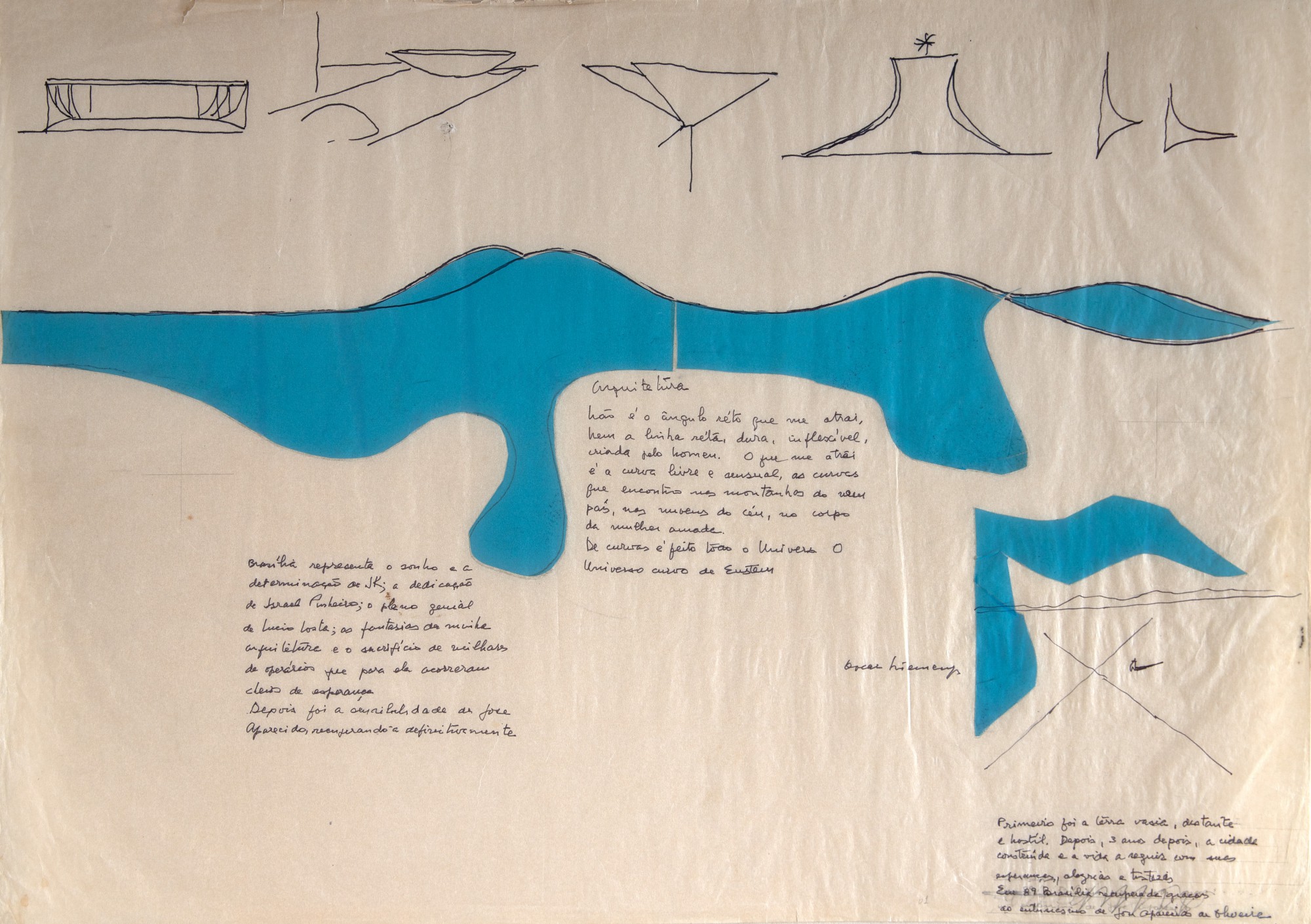 Oscar Niemeyer - Estudo do Projeto - Brasília