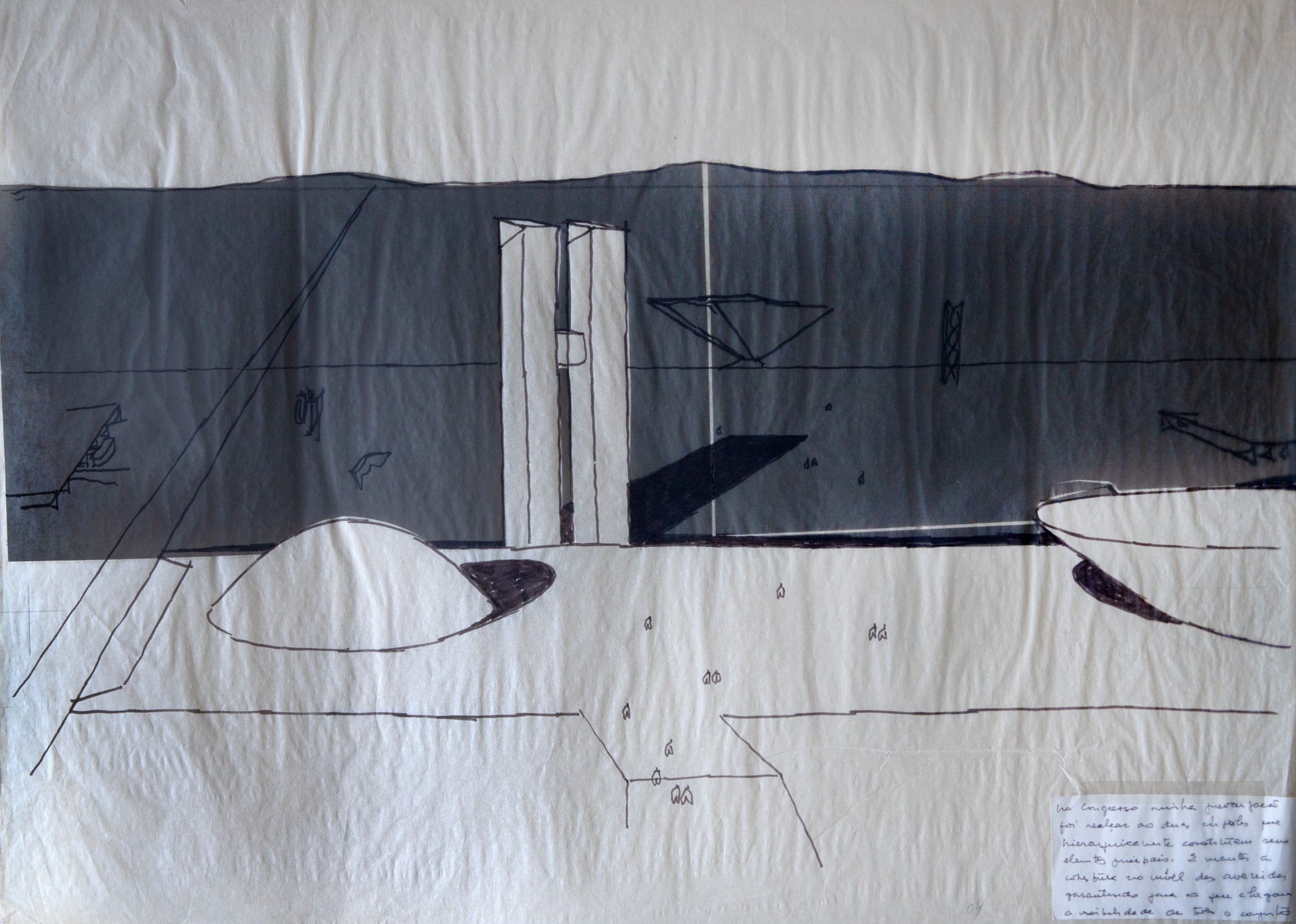 Oscar Niemeyer - Estudo do Projeto - Congresso