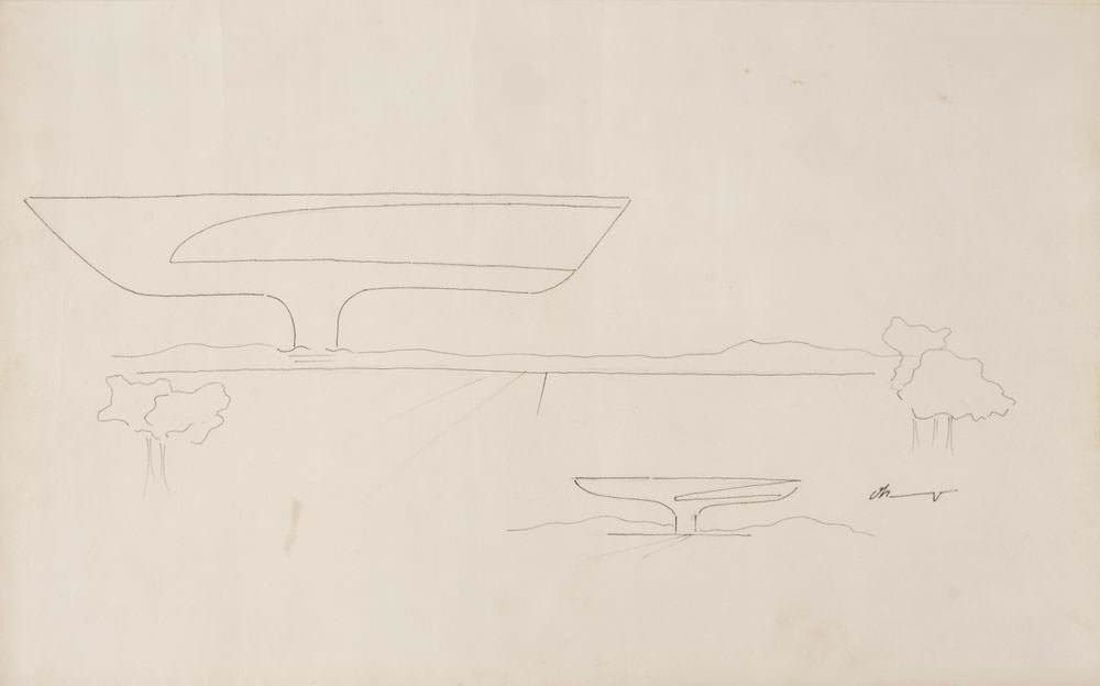 Oscar Niemeyer - Estudo para o Museu de Niterói