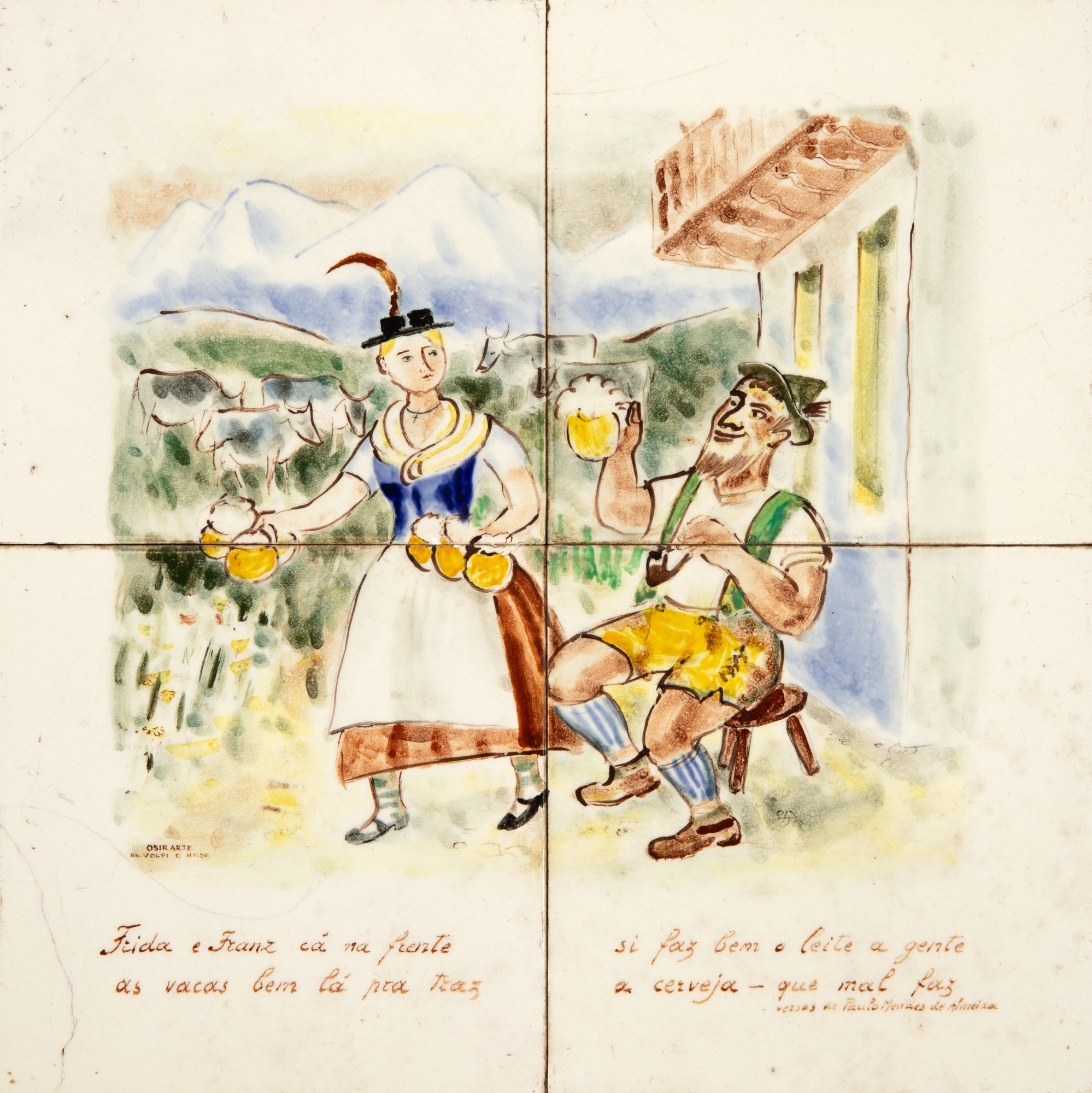 Osirarte - Alfredo Volpi - Casal Alemão Franz e Frida