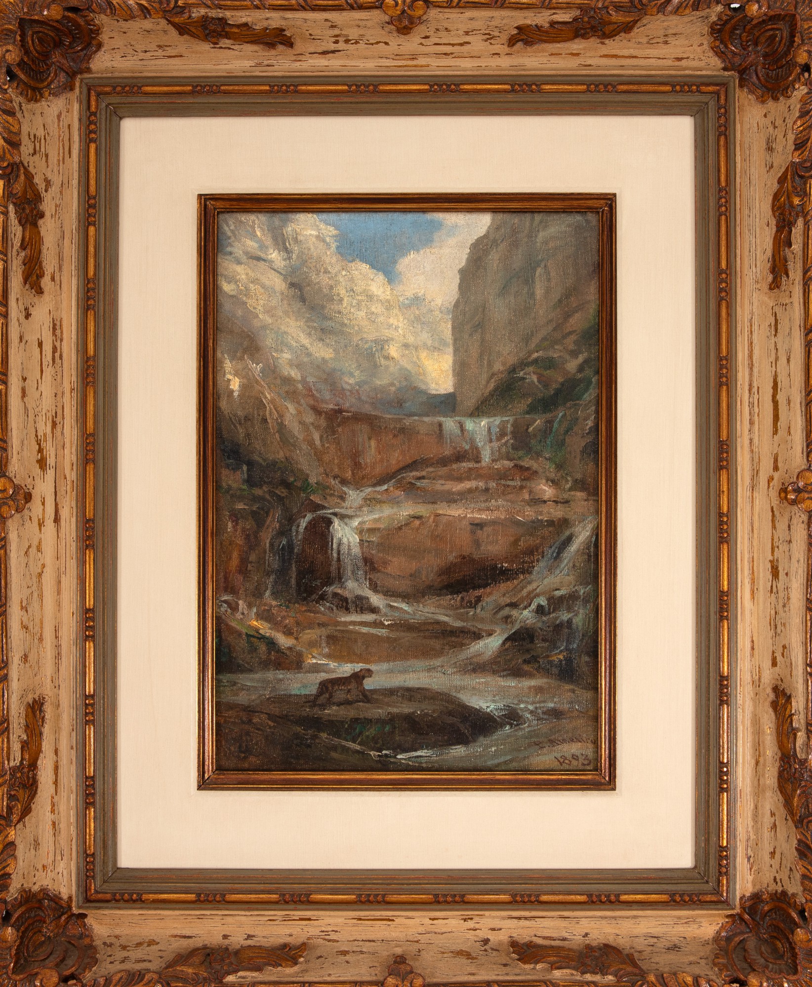 Pedro Américo - Landscape With Waterfall
