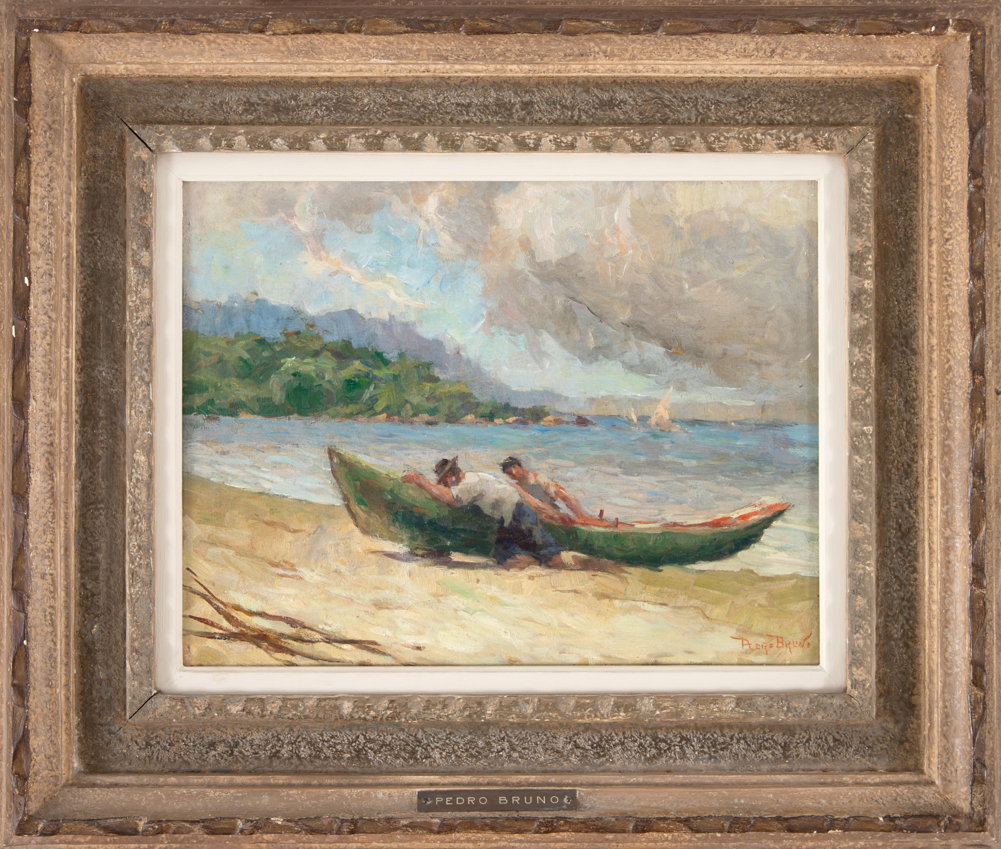 Pedro Bruno - Pescadores e Canoa