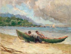 Pedro Bruno - Pescadores e Canoa