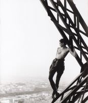 Peter Lindbergh	 - Mathilde on Eiffel Tower - Homage to Erwin Blumenfeld + Marc Riboud