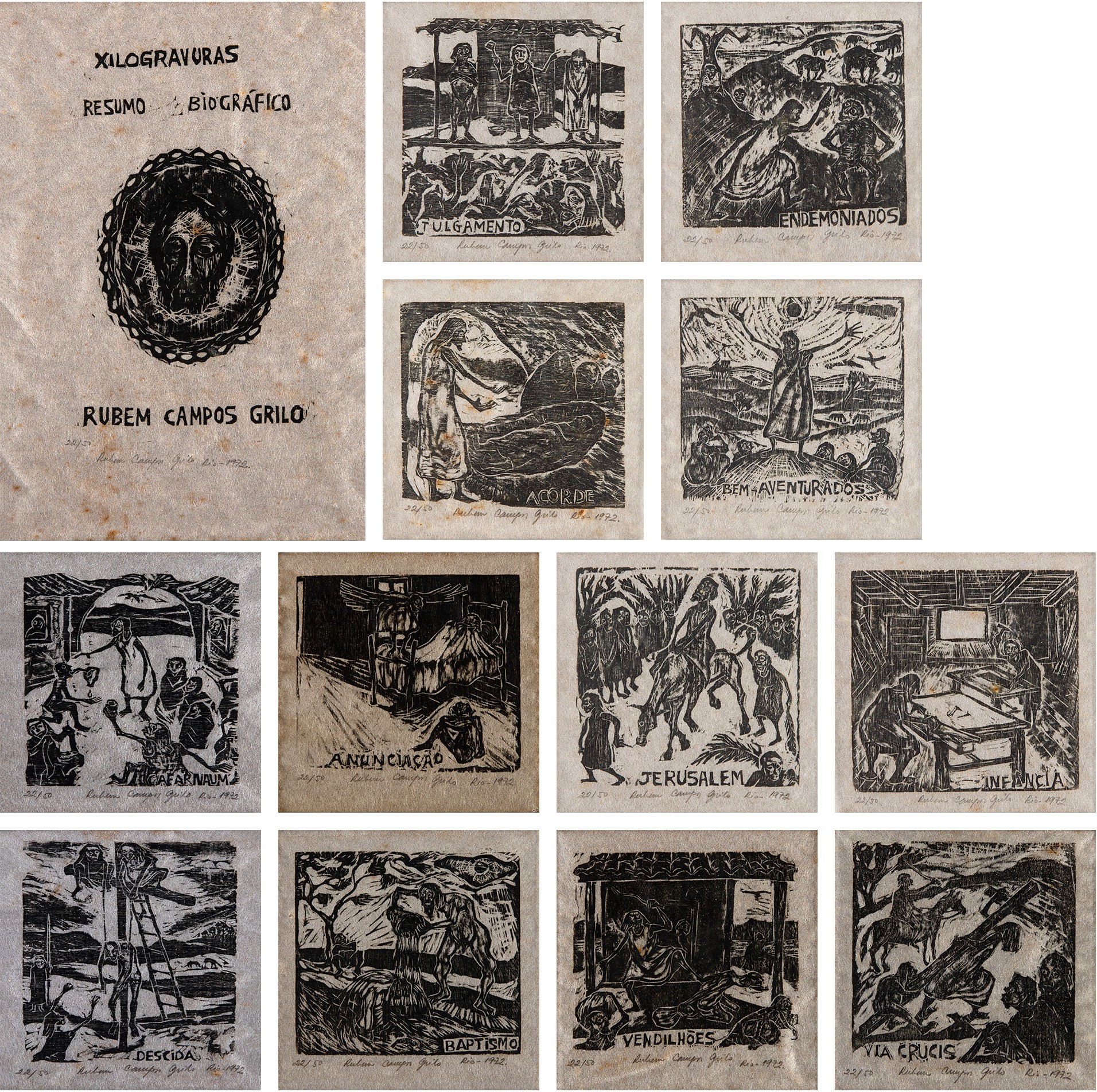Rubem Grilo - 26 Xilogravuras e Capa
