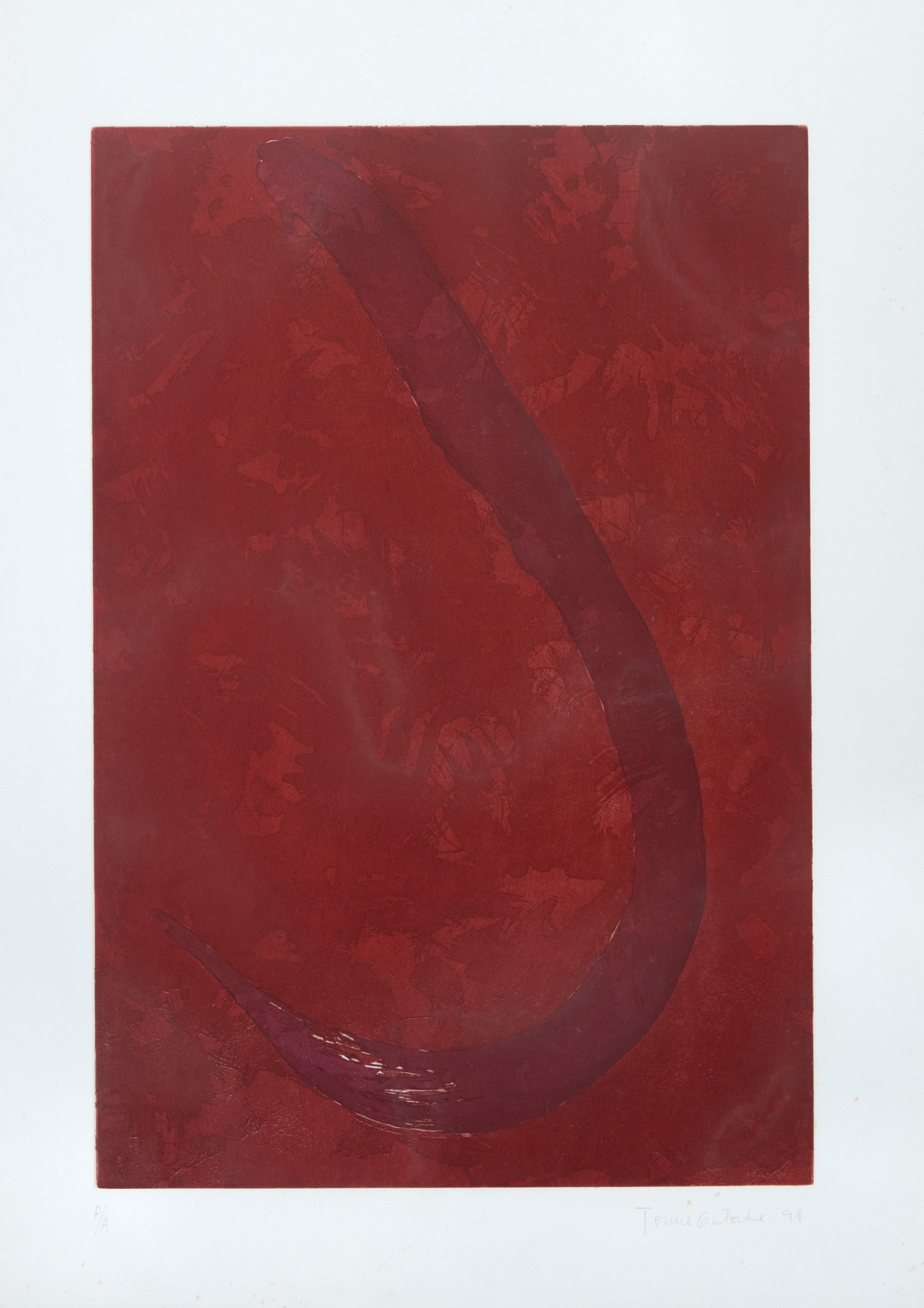 Tomie Ohtake - Abstrato Vermelho