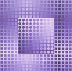 Victor Vasarely - Monocrome Violet