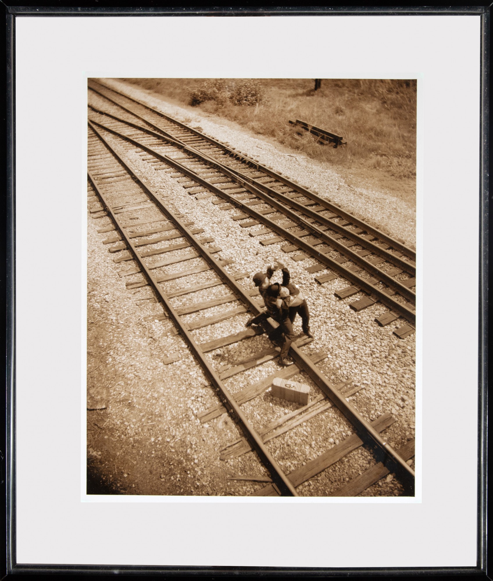 Vik Muniz - Track Brawl, from Clayton Days Pictures